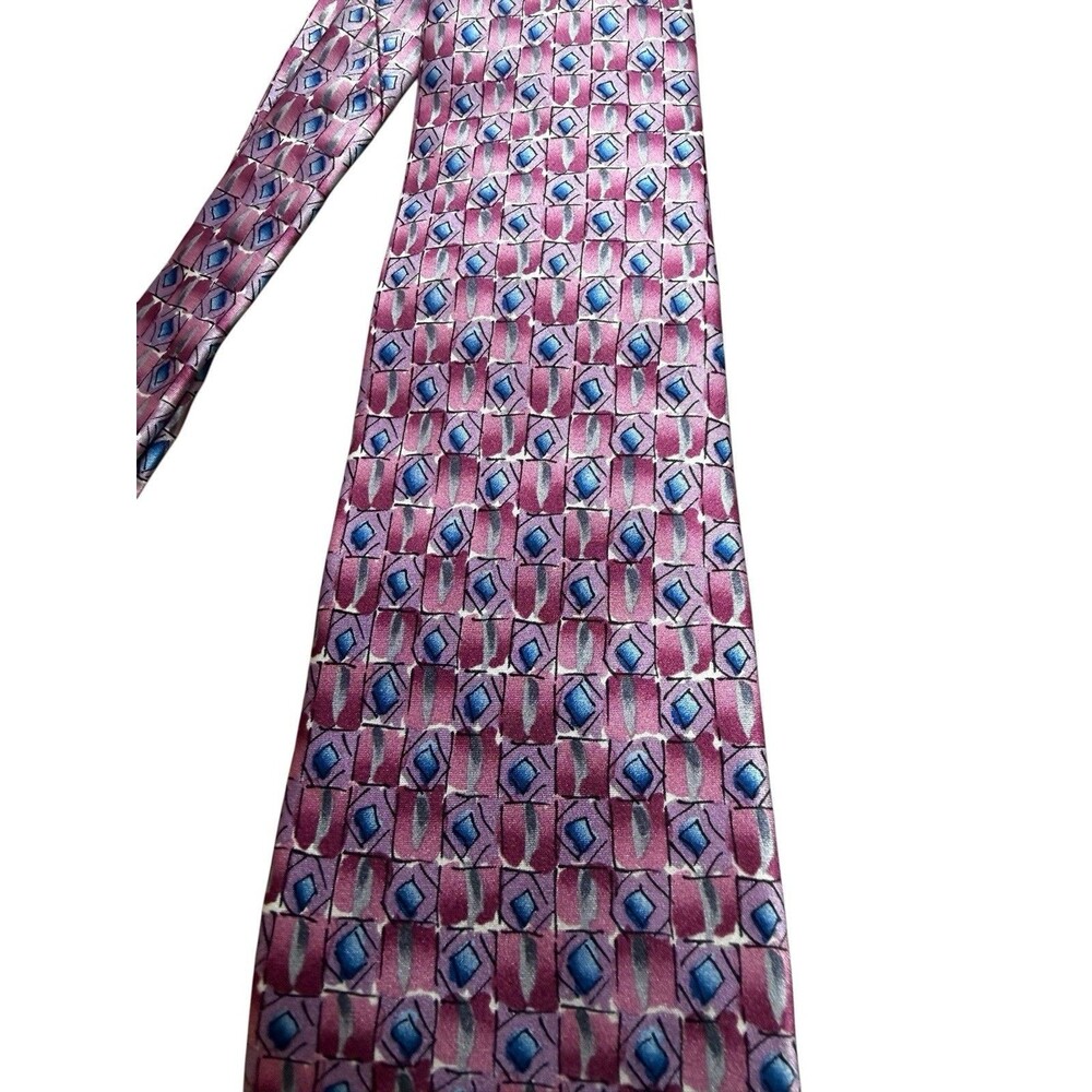 Jerry Garcia Space Containers Silk Tie Pink Blue Geometric Collection 54